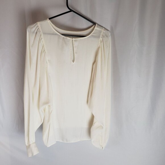 Dolan Left Coast Collection Womens Long Sleeve Blouse Cream Polyester Size M - Picture 4 of 6